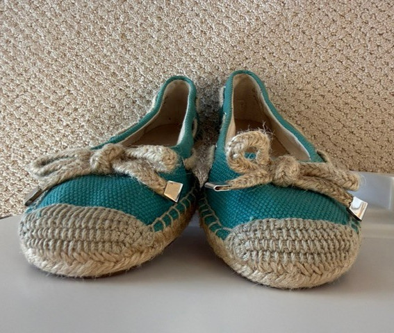 FRANCO SARTO Wells2 Women’s Turquoise Fabric Espadrilles Slip On Flats 6.5