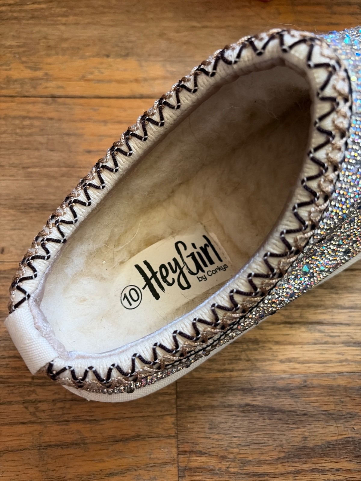 Corky’s Hey girl Sleepyhead Diamanté Slippers Size 10