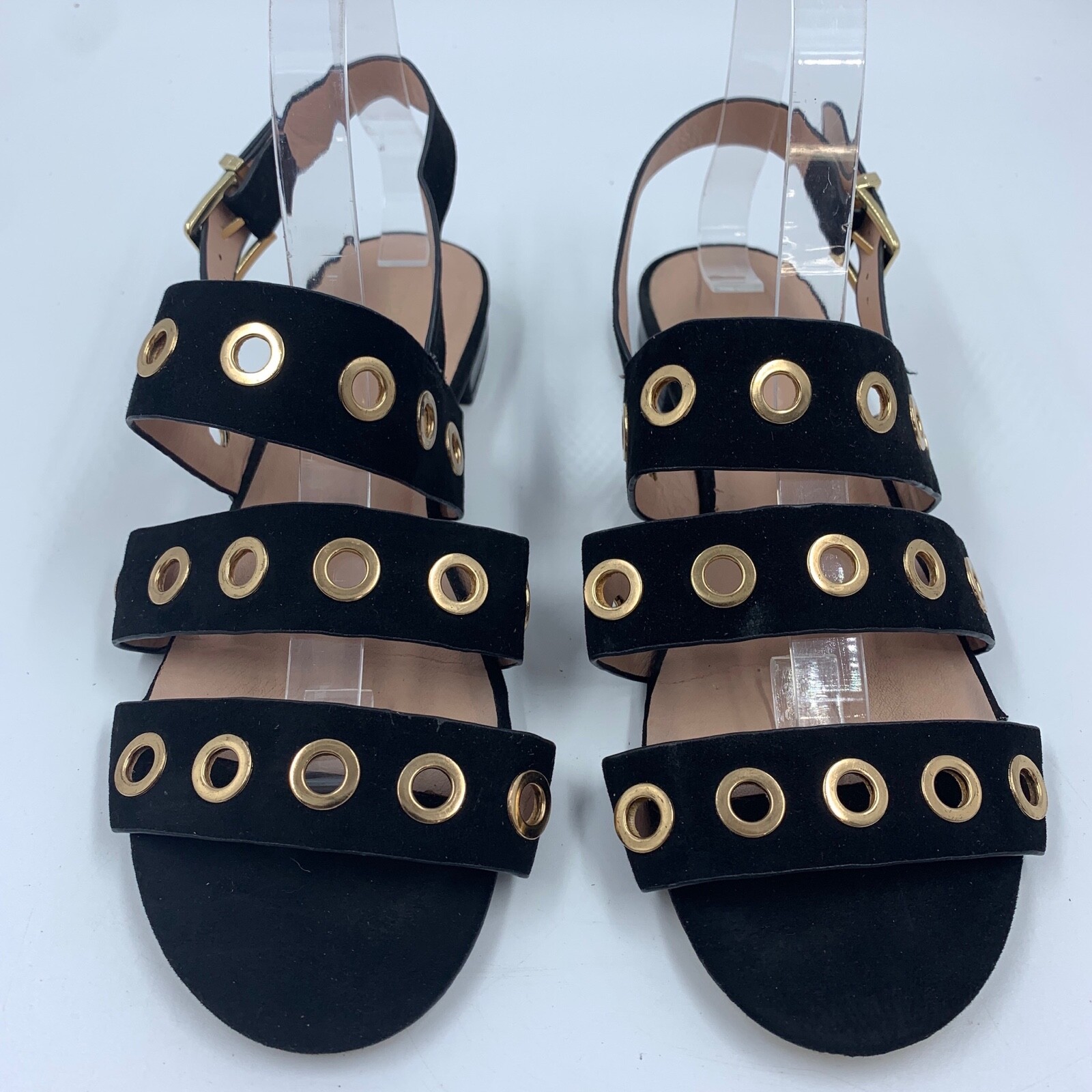 Topshop Womens 6 Strappy Sandals Festival Grunge Whimsy Goth Moto Grommets