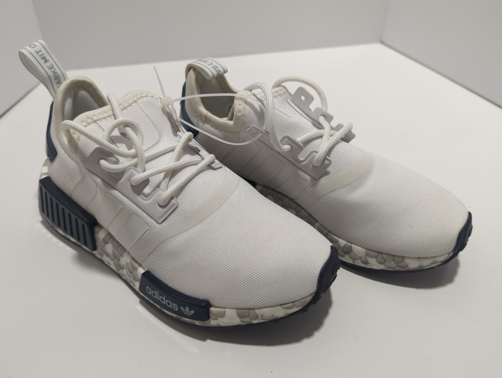 adidas NMD R1 White Magic Grey Boost GW9476 NWOB Men 5 Women 6