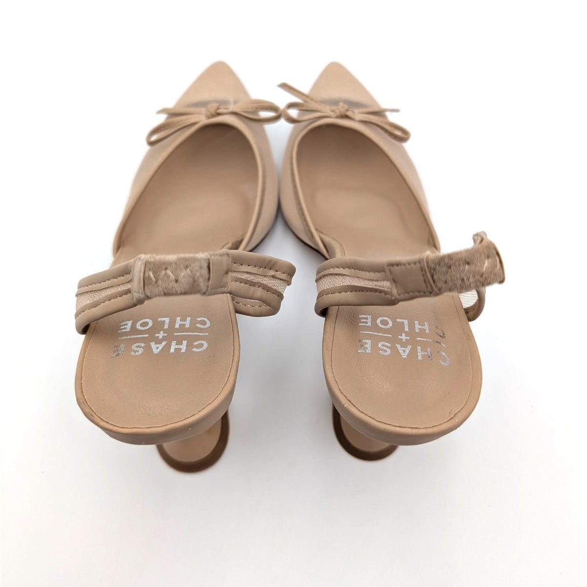 Chase and Chloe Sofie Heel Pump Pointed Toe Women’s Beige Size US5.5 EU35.5