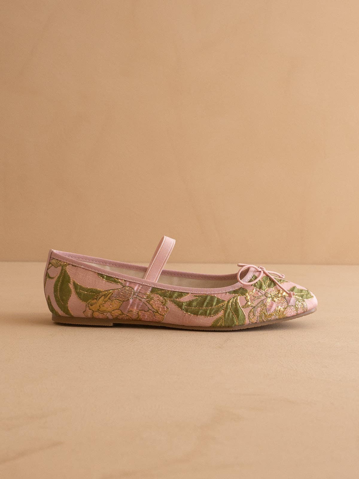 Rose Garden Floral Jacquard Tapestry Mary Jane Flats – Oasis Society