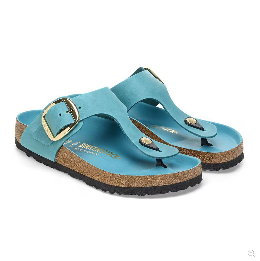 Birkenstock Gizeh Big Buckle Oiled Leather biscay bay EU 37 US6-6.5 regular/wide