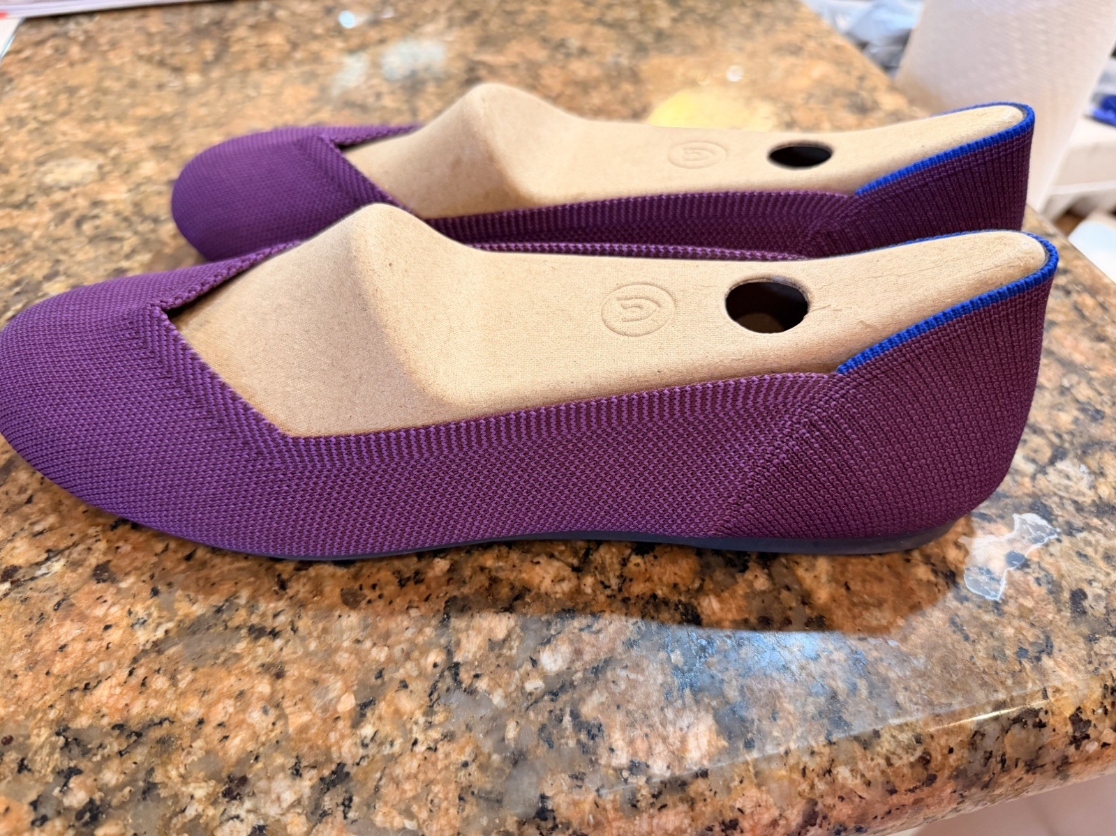 Rothy’s Shoes Womens Size 10 Purple Knit Ballet Flats Lightweight Comfort Casual