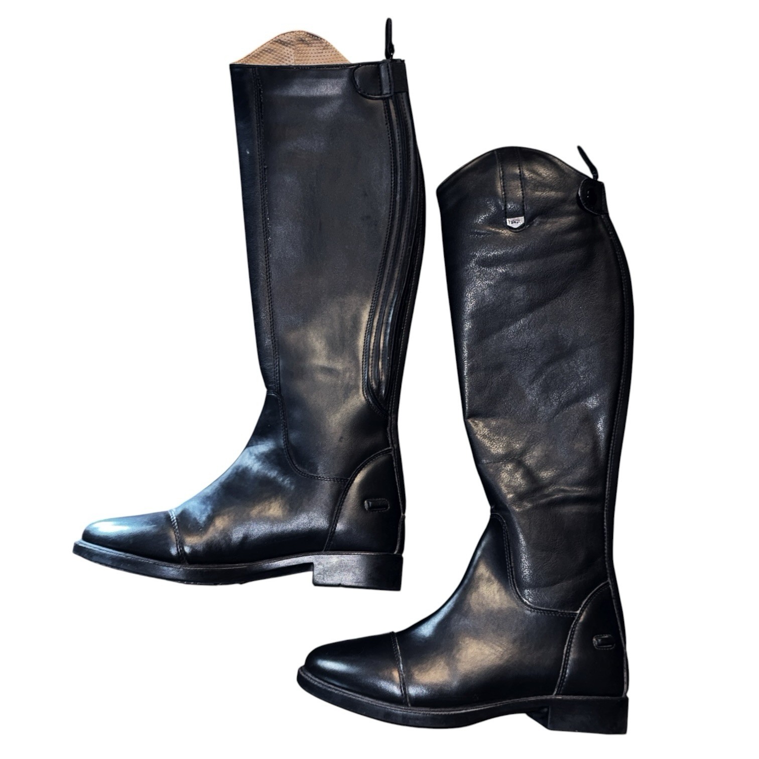 Think! by HÖRZE Black Tall Riding Boots EU 39 Full Back Zip Dress Boots Horze