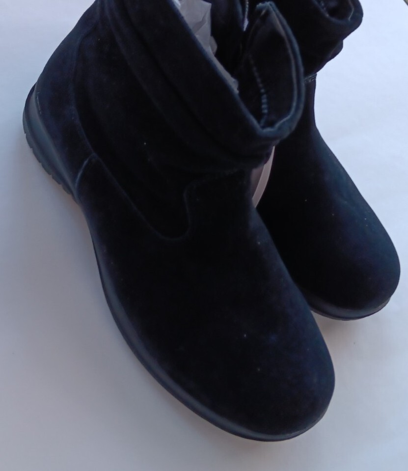 Wanderlust Waterproof 7.5 Women’s Black Leather Boston Slouch Lined Winter Boot