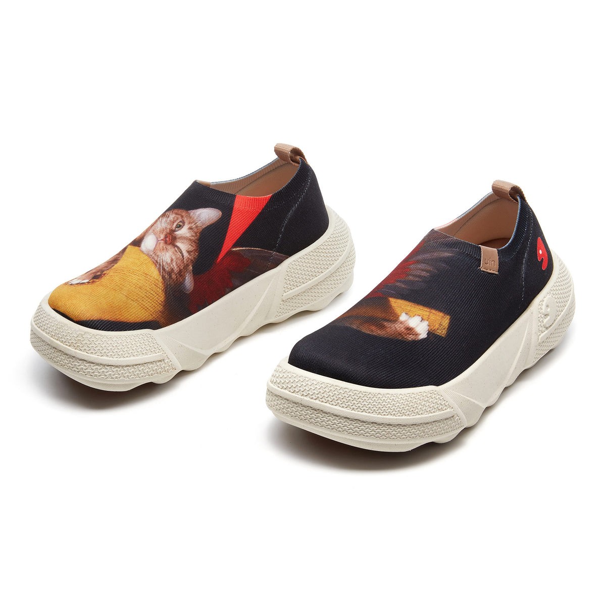 UIN Women’s Platform Walking Casual Travel Sneaker (Music Angel and the Cat 3)
