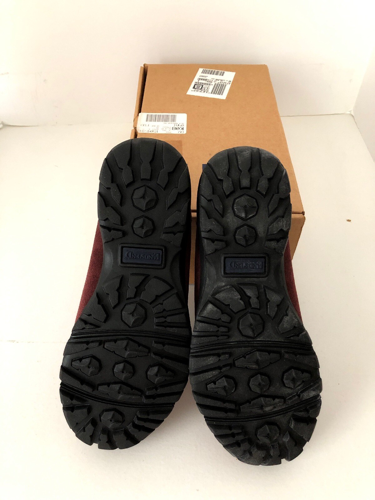 lands end handsewn slip on moc deep burgundy 8 1/2B NEW Old stock with box @2005