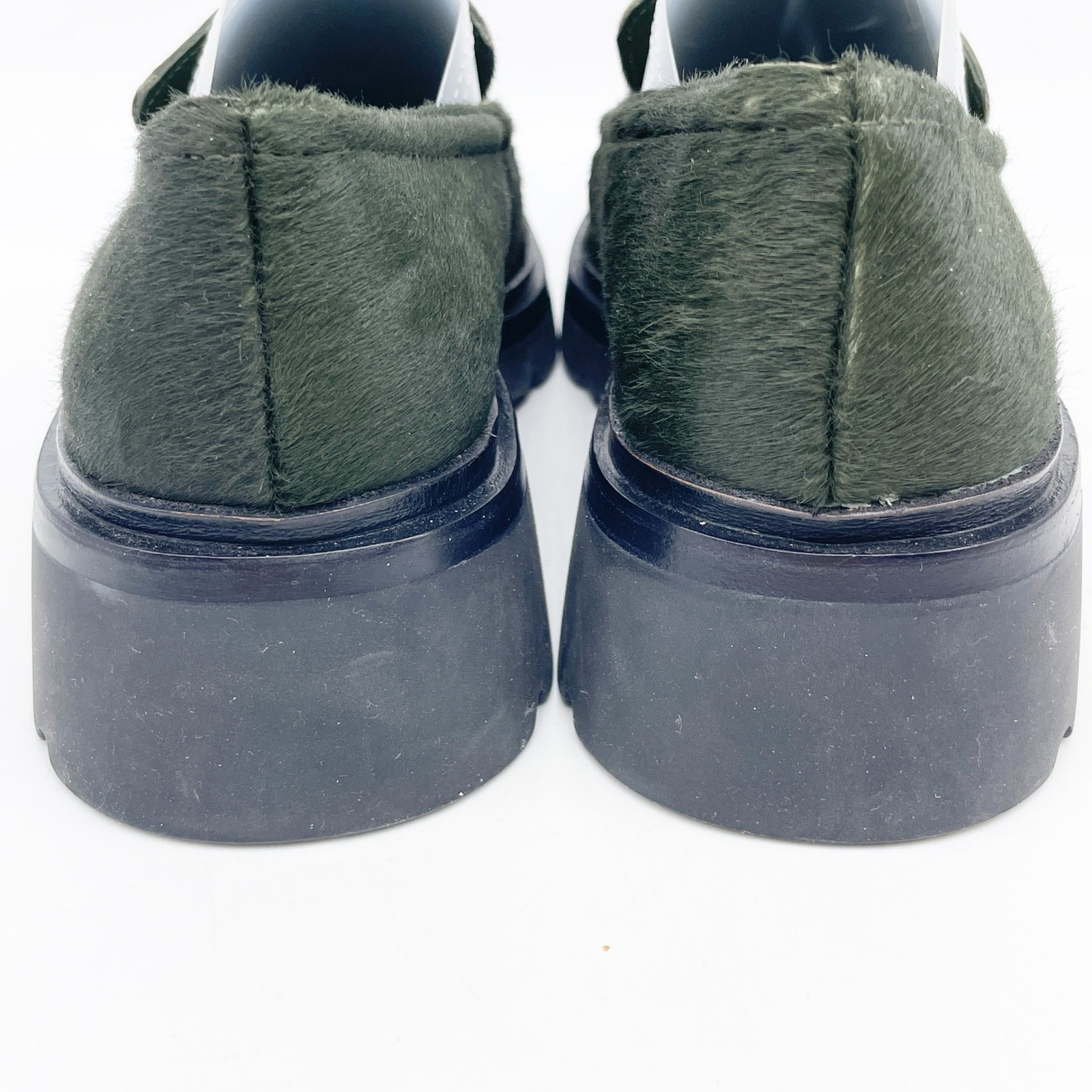 Vince Women’s Robin Genuine Calf Hair Lug Sole Loafer Olive Green US 6 / EUR 36