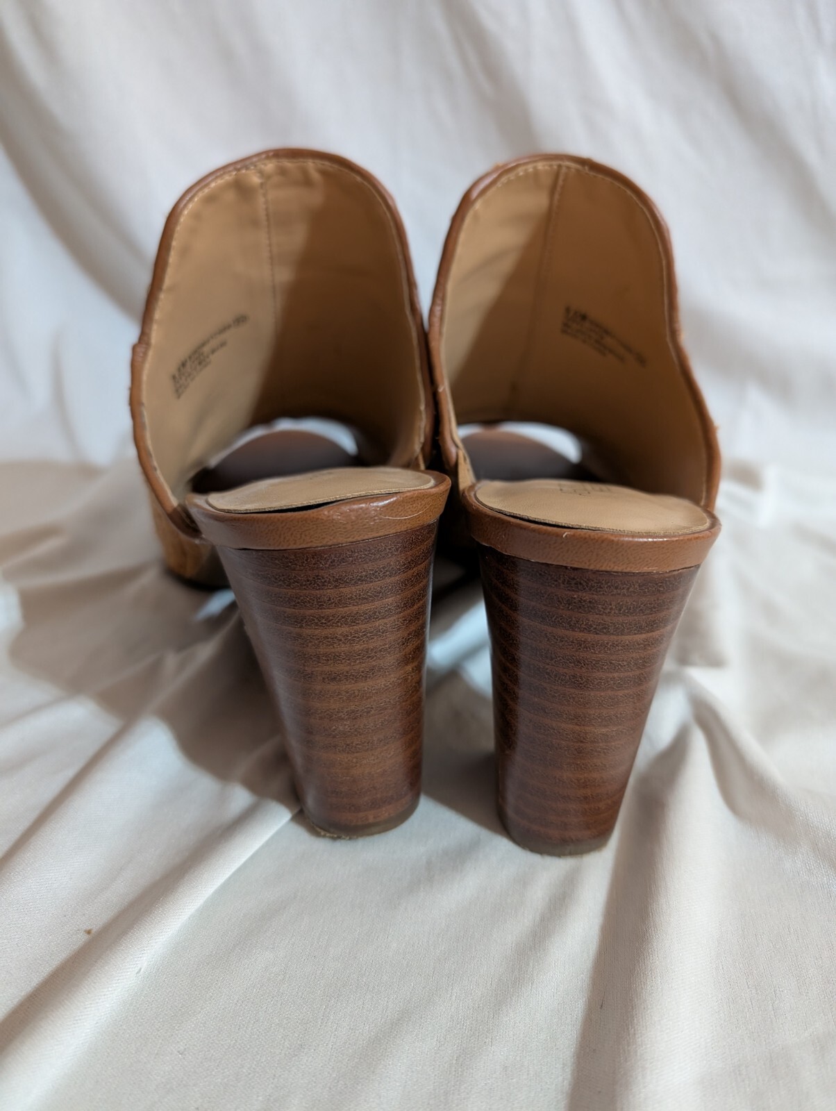 Aerosoles Birdwatcher Peep Toe Mules Women’s Size 9.5M Tan