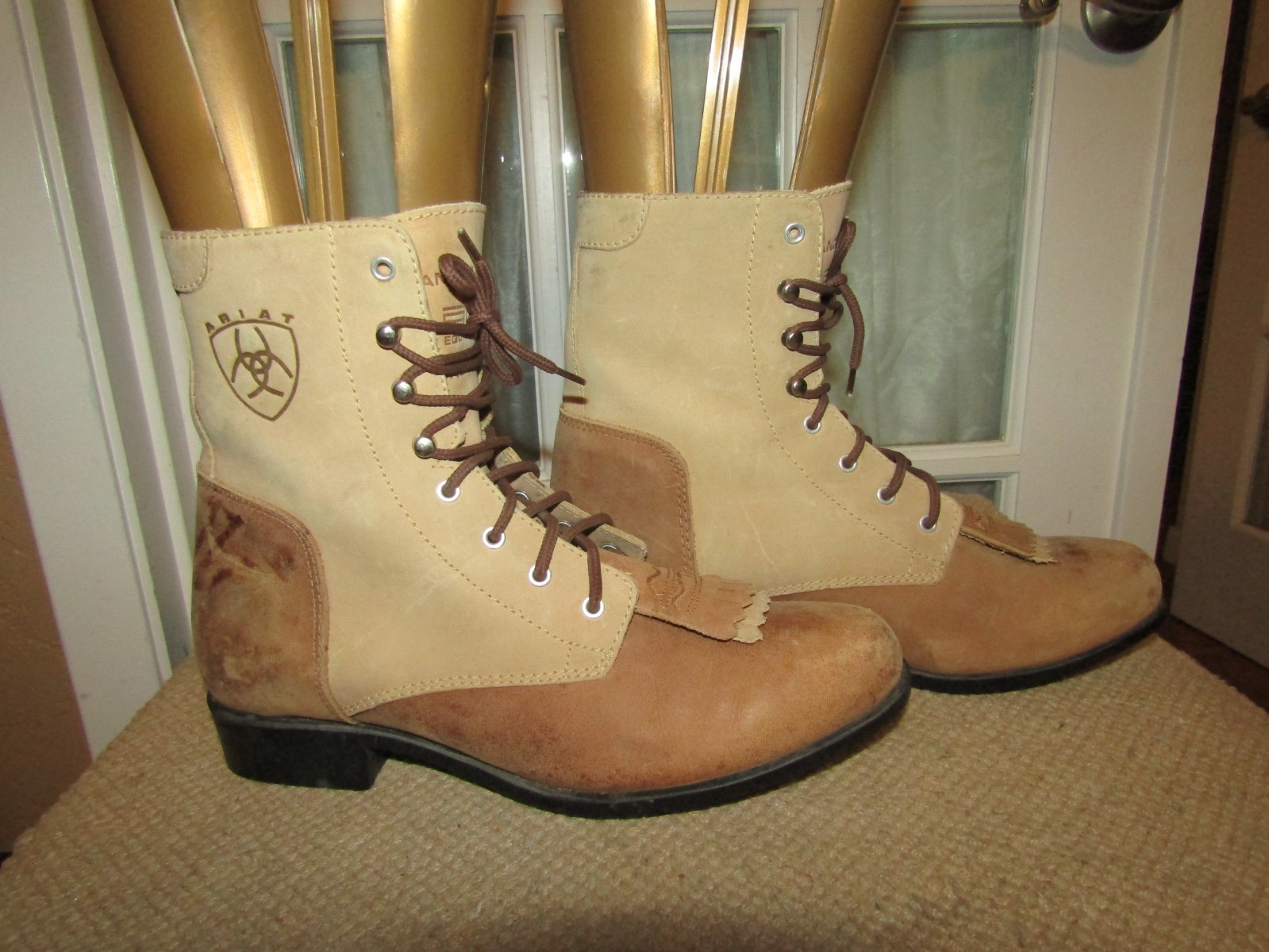 Ariat ATS Technology Lace Up Kiltie Women’s Size 8.5 M Brown Leather Boots