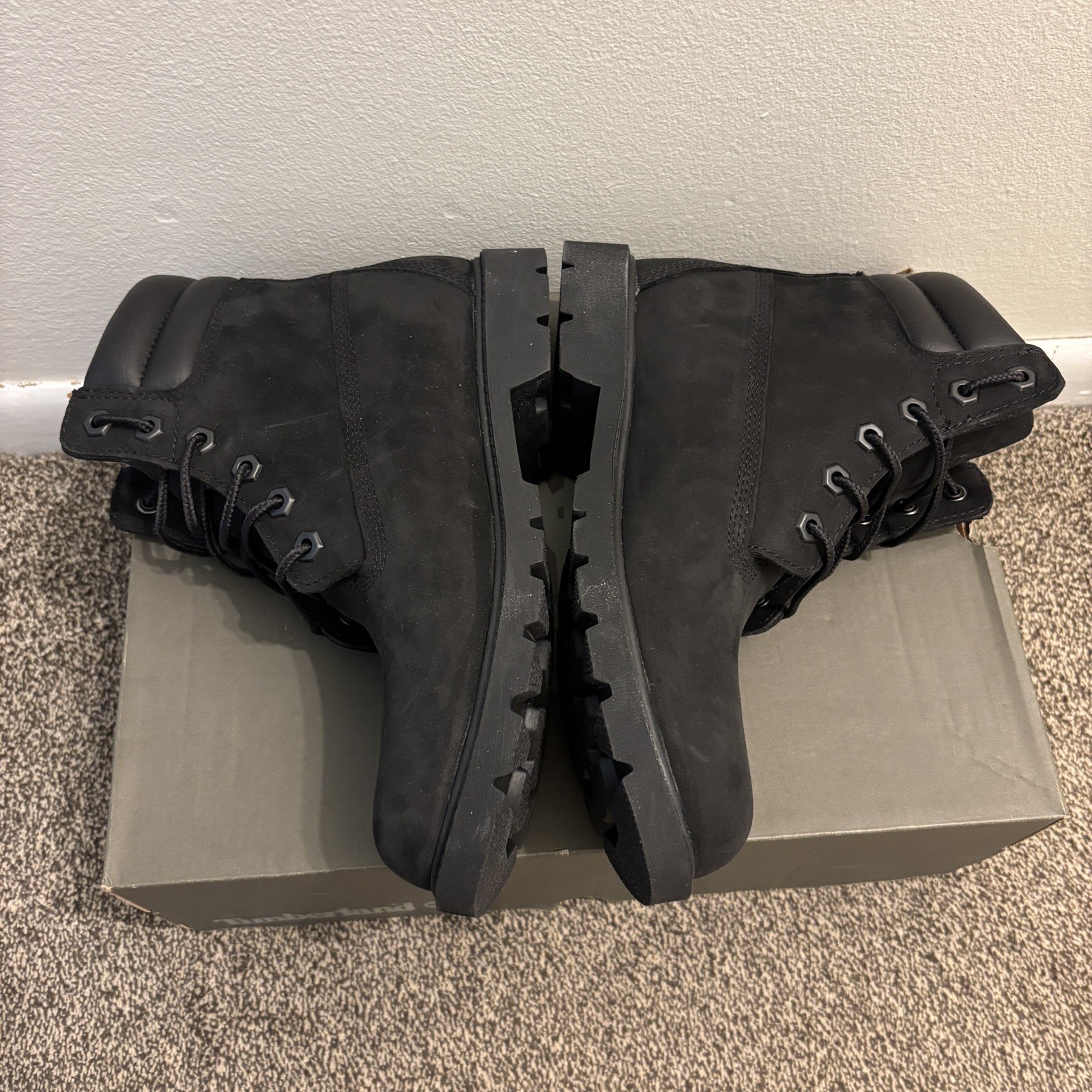 Timberland Boots Womens 7.5 Linden Woods 6″ Waterproof Leather Black A156S A5998