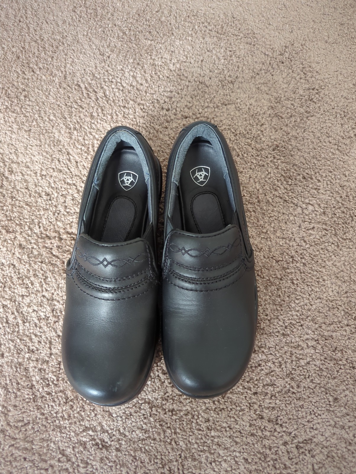 Ariat Expert Safety Clog SD Composite Toe Black Sz 6 C Wide Slip Resistant