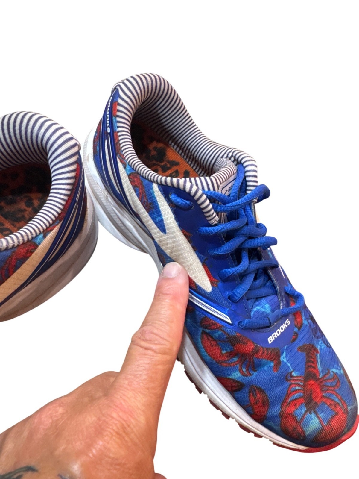 Brooks Launch 4 Boston 2017 wms blue white running sneakers sz8B SKU 10-506