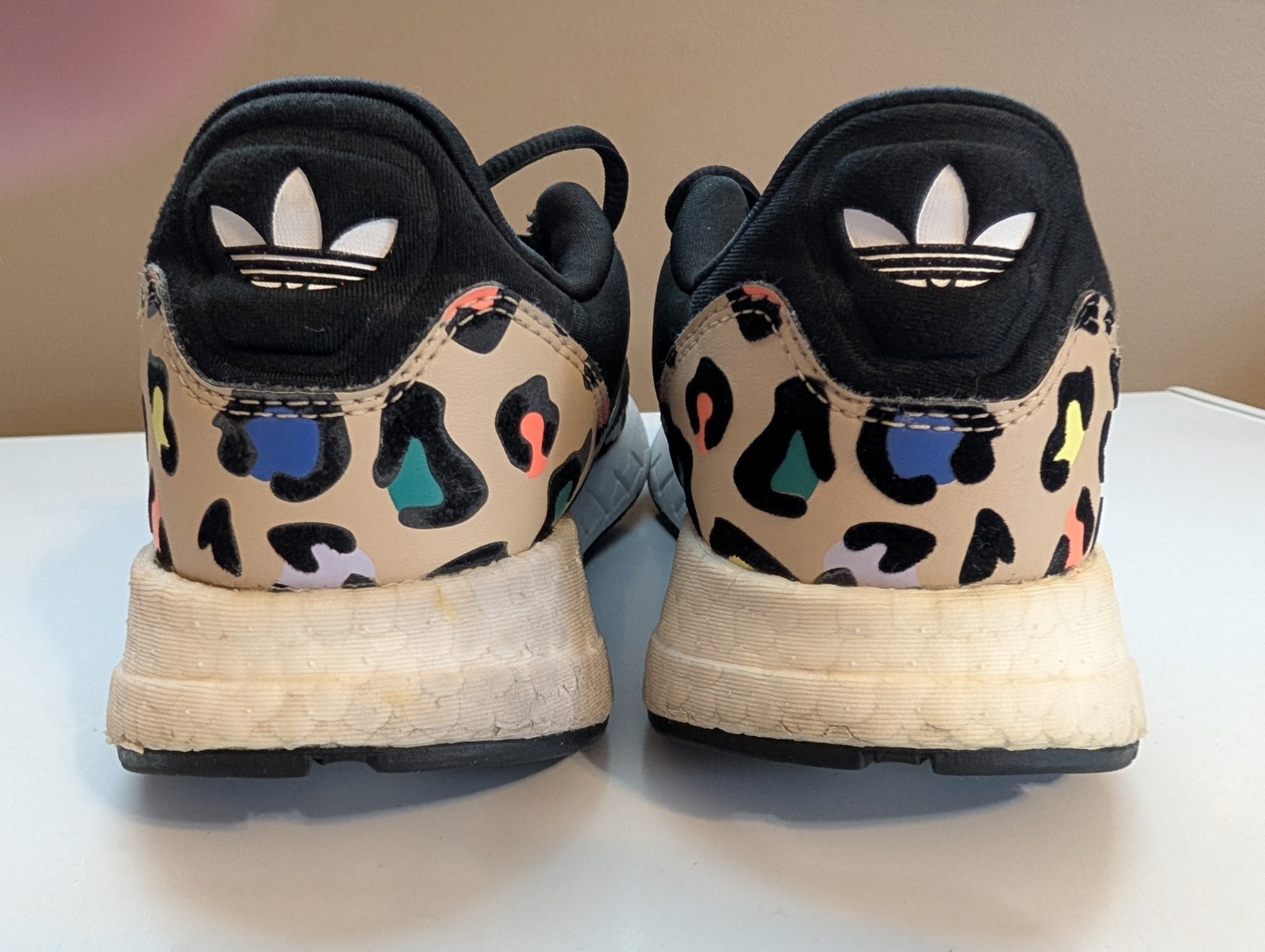 Adidas ZX 1K Boost «Leopard Print» Women’s Shoes Core Black-Pale Nude H00669
