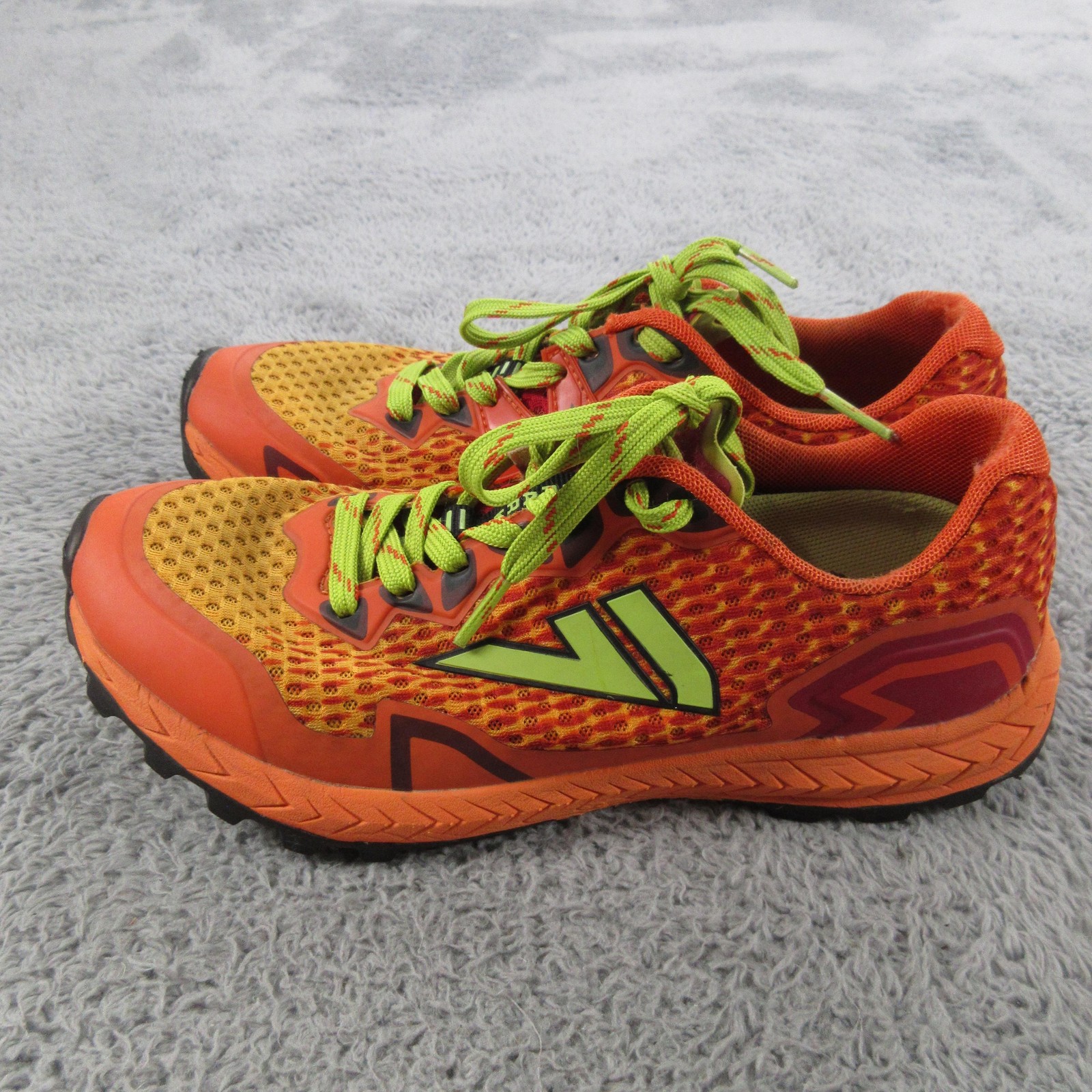 VJ Spark Shoes Womens Size 7.5 Orange Yellow Trail Running Athletic Mesh