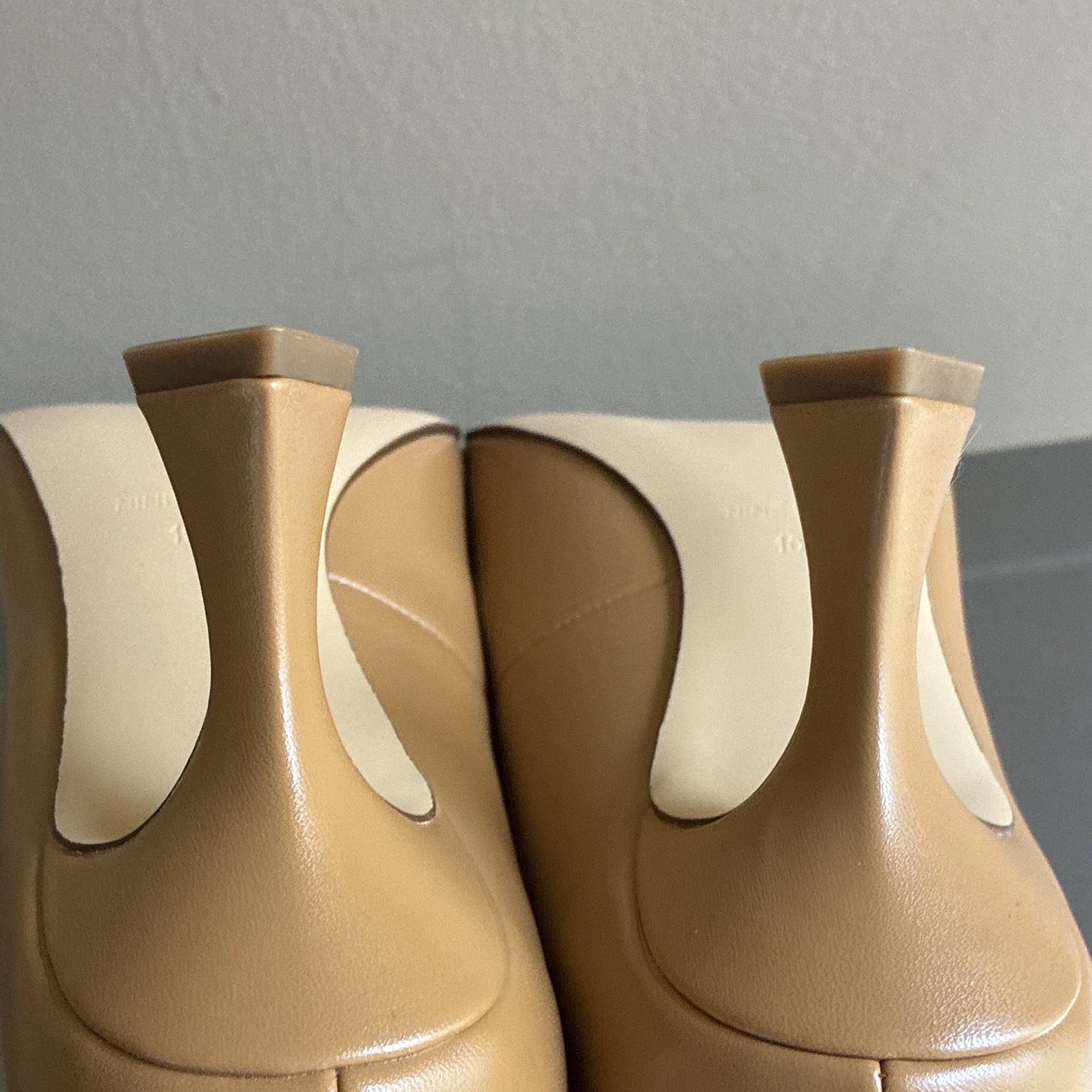 Nine West Cone Heel Pumps, Light Brown Pointed Toe Man Made Materials, 10-M