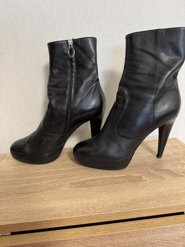 Women’s Sergio Rossi boots black leather 37 #NVF9