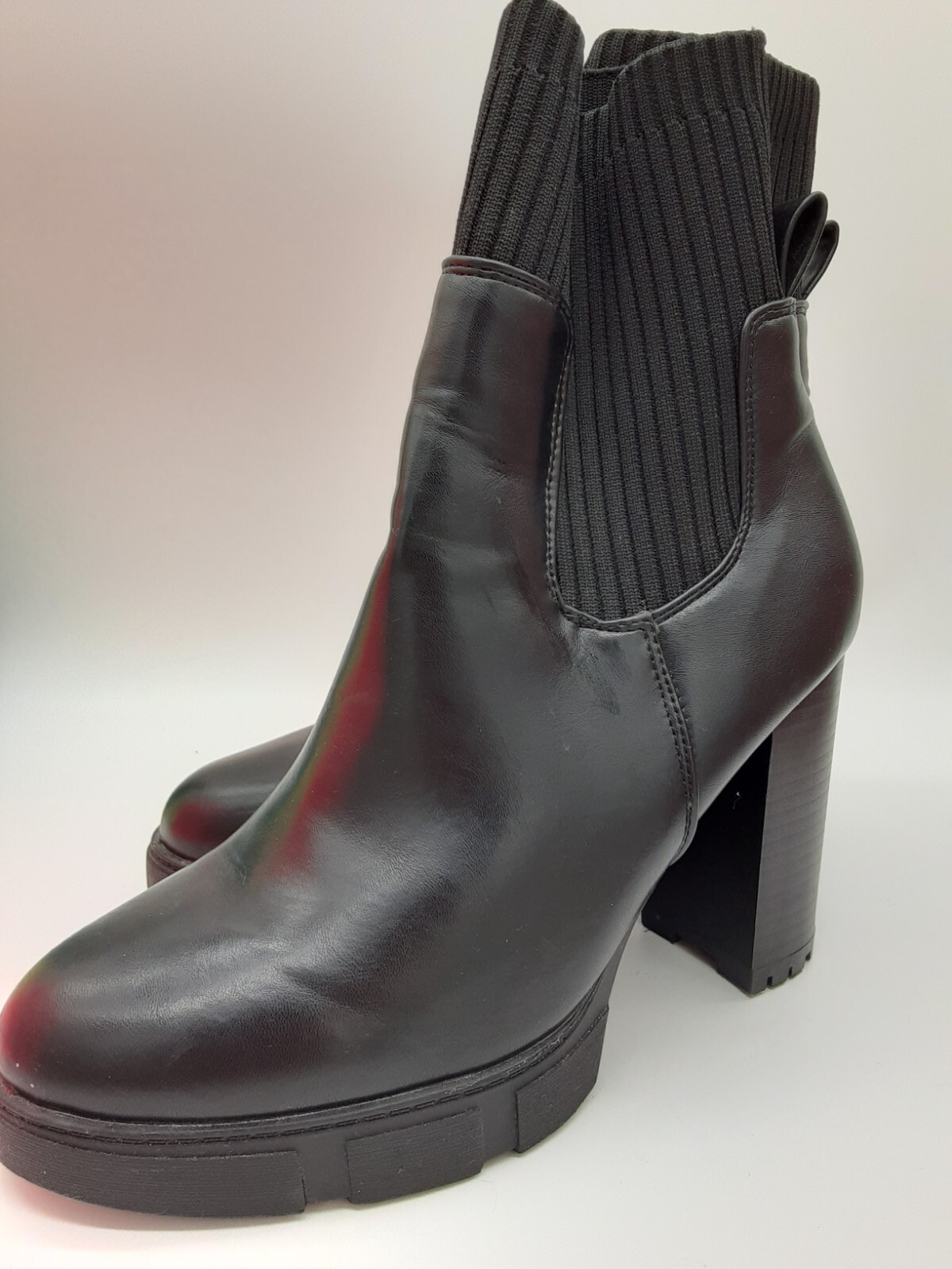 ID Required Women’s Boots Size 7m, Black, High Block Heel, Goth, Punk, New Age