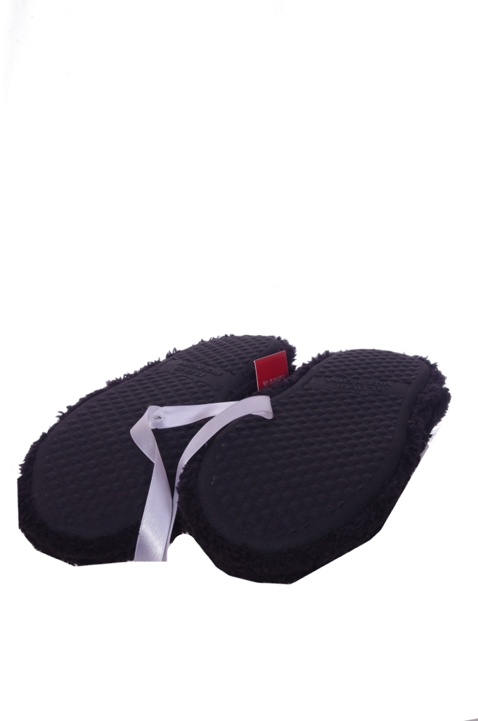 Womens Black Soft Slip On House Shoes Slippers S M L XL 5 6 7 8 9 10 11 12 NEW
