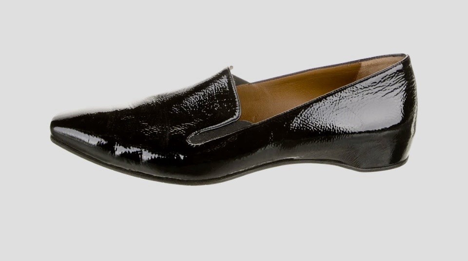 Aquatalia Patent Leather Loafers Black Size 7