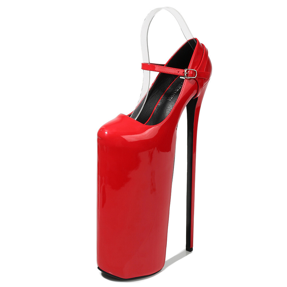 NEW FETISH SEXY 11.8″ SKY HIGH HEEL STILETTO ROUND TOE MARY JANE PLATFORM SHOES