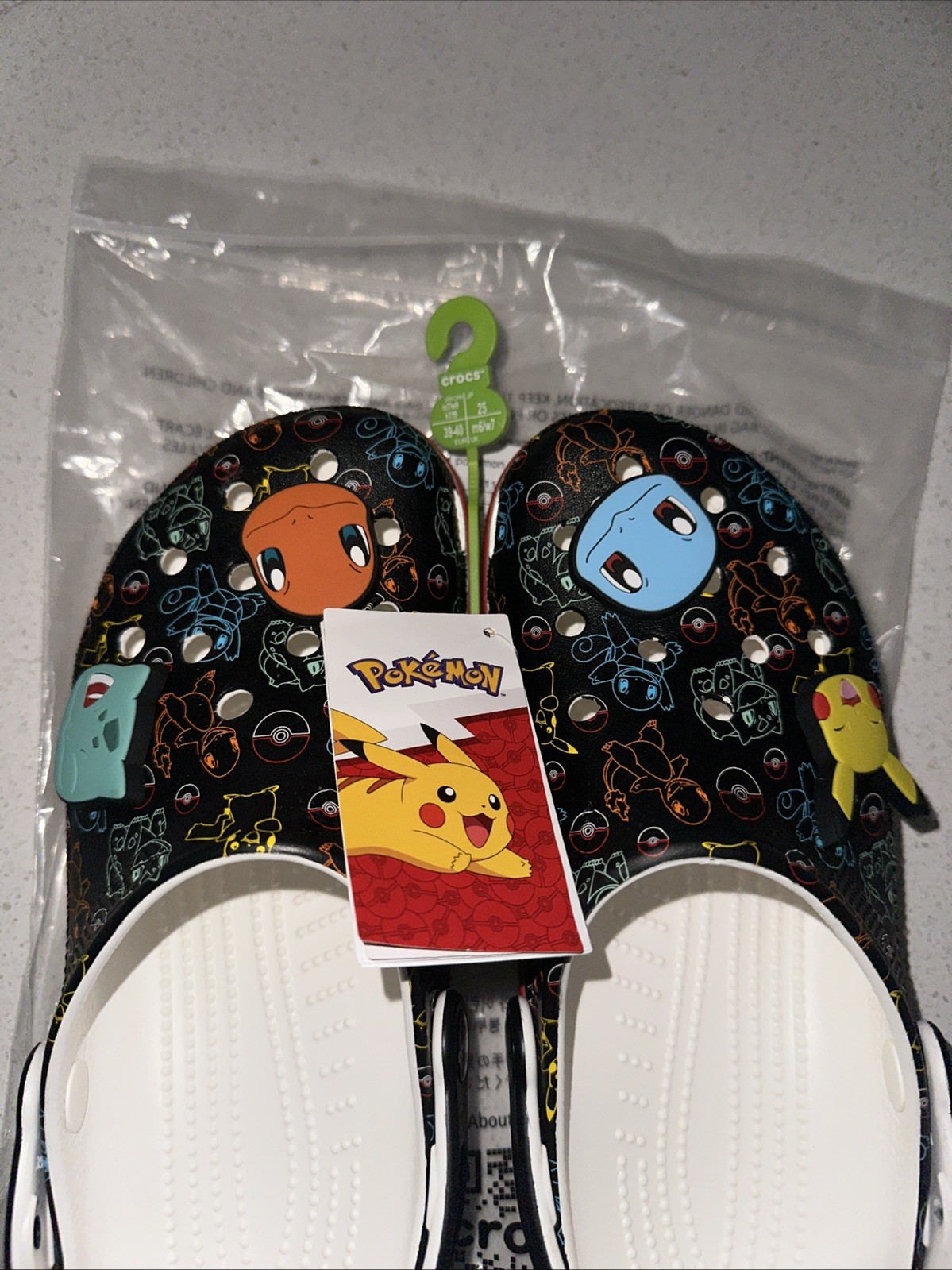 Crocs Classic Clogs Pokemon Starters Size US 7M/9W Brand New DS