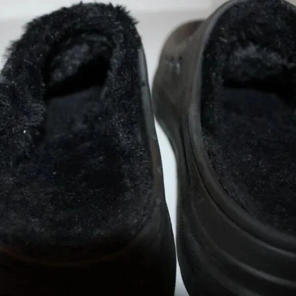 Joybees Black Fleece Lined Rubber Comfort Clogs Women’s Size 7 Shoes Mules