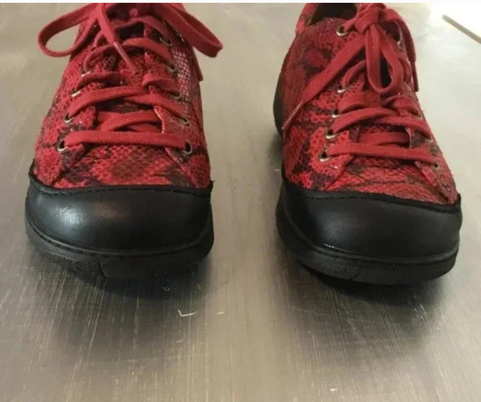 Portofino D-YOU Leather Sneakers Cranberry Black Comfort Shoes Sz Eu 38