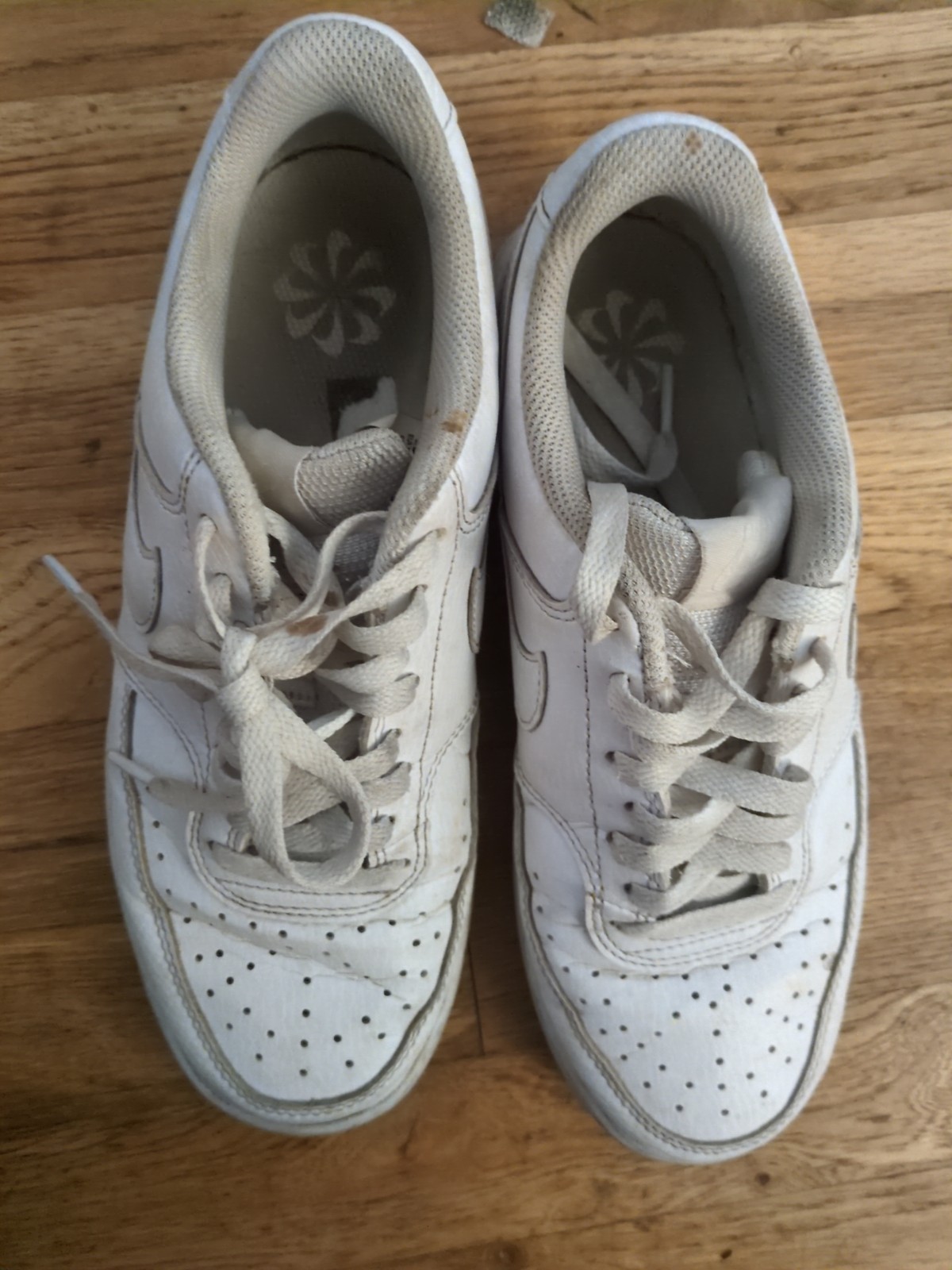 Size 8 Nike Women’s Court Vision Low Next Nature Triple White DH3158-100
