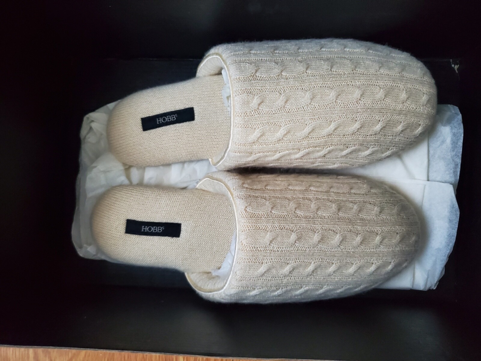 Brand New In Box Hobbs Luxury Cashmere and Silk Womens Slippers