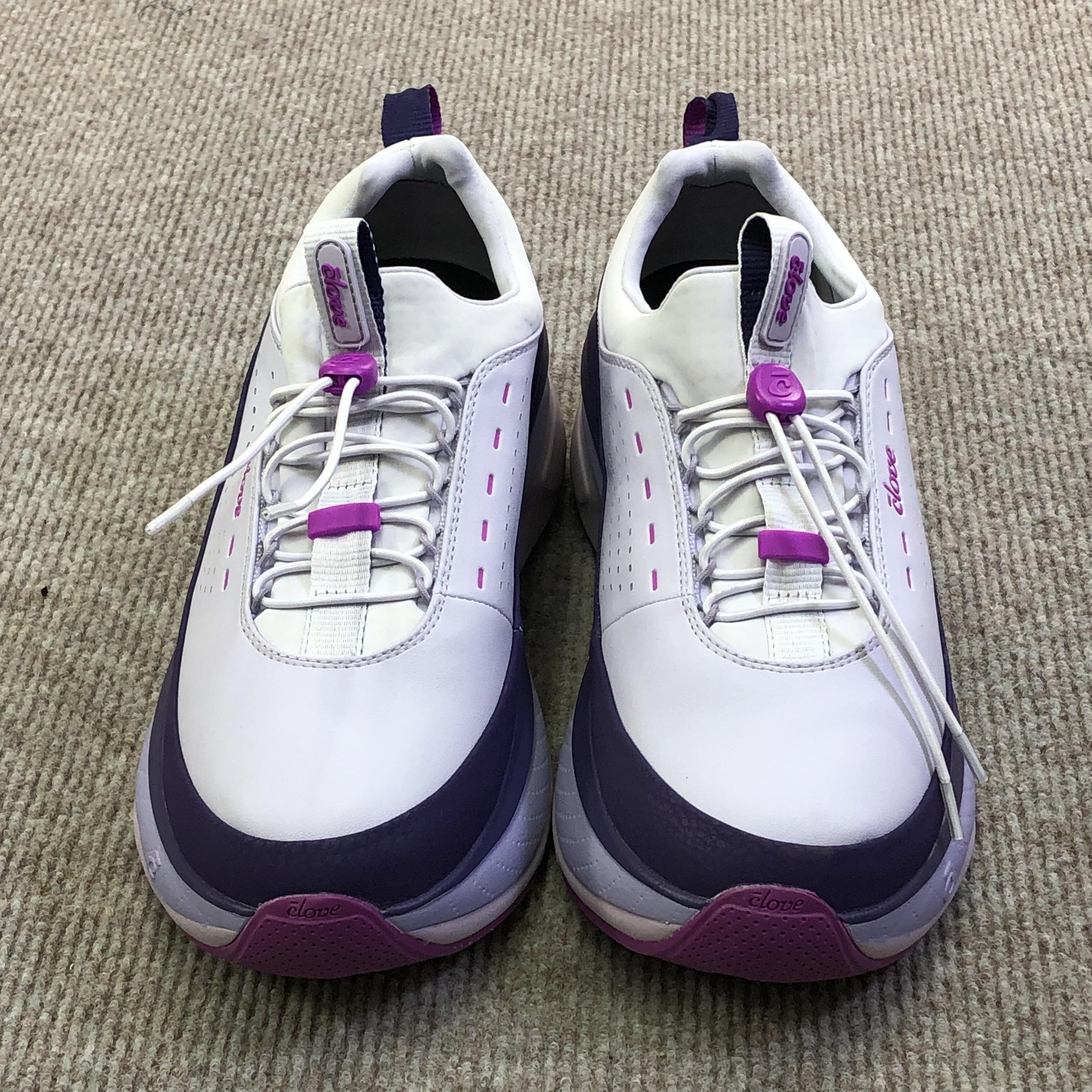 Clove Shoes Womens Size 8.5 M7 White Purple Pink Slip Resistant Nursing Sneakers