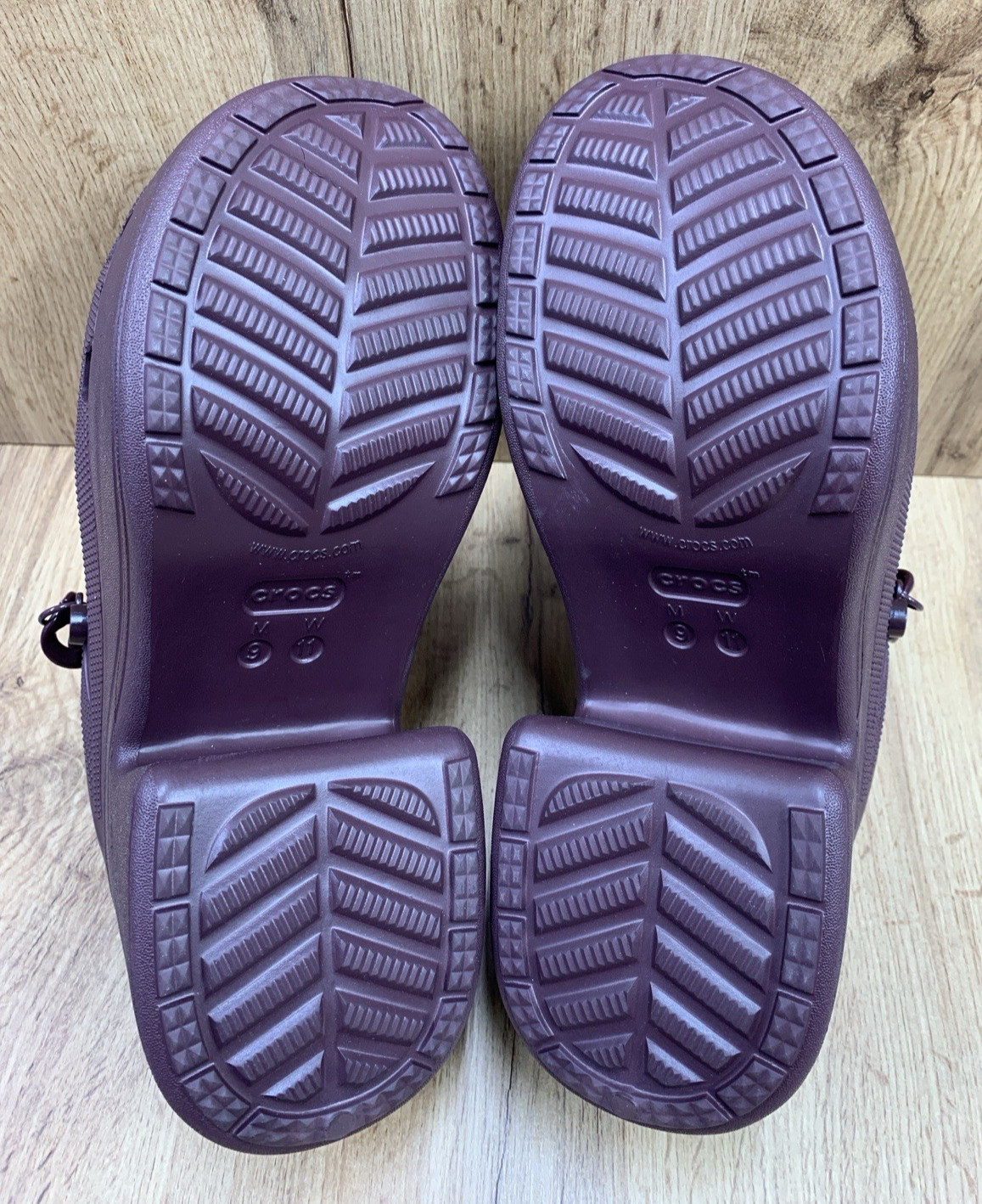 Crocs Siren Chain Platform Clogs Womens 11 Burgundy Chunky Heel Slip On 209018