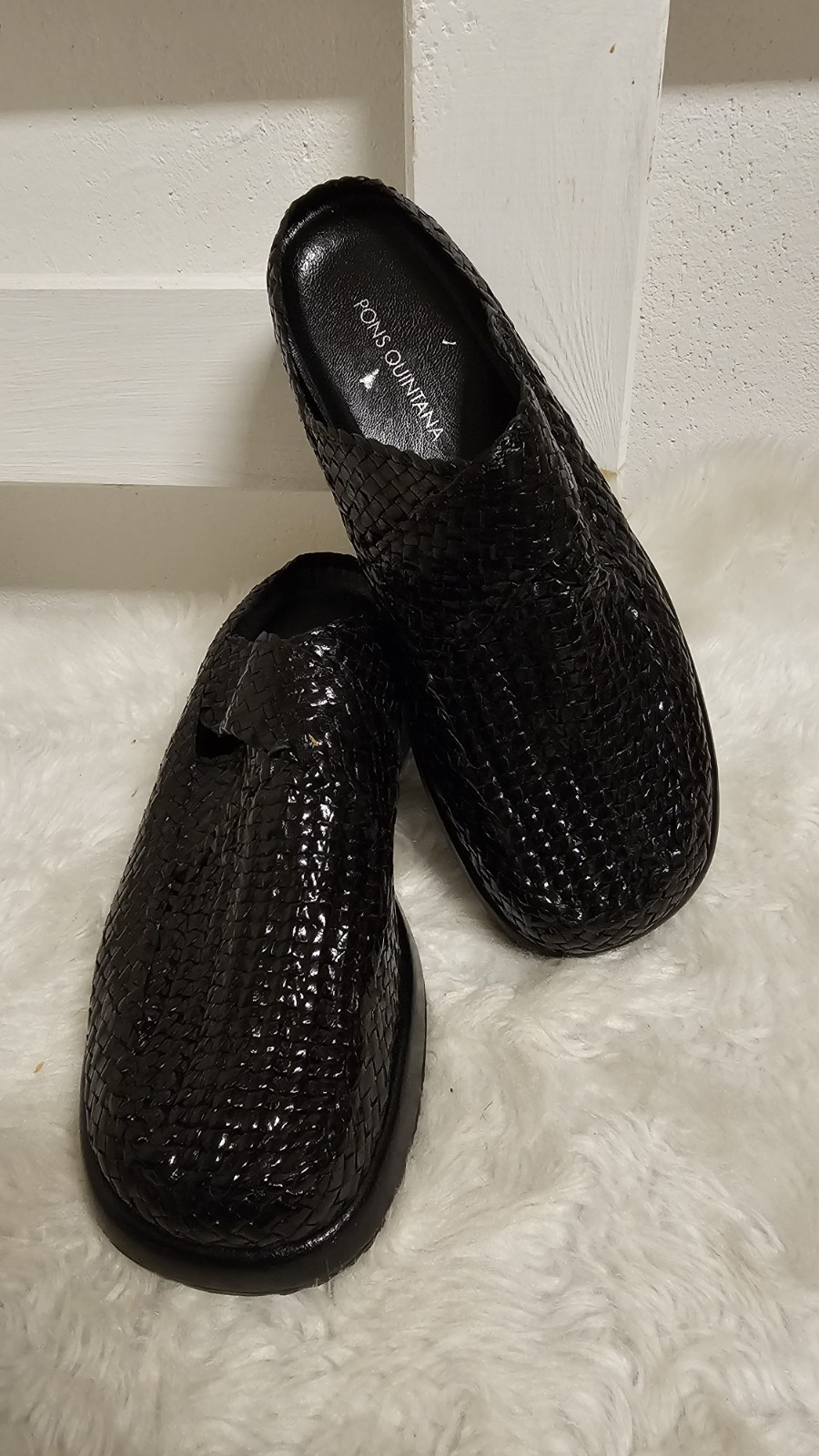 Pons Quintana Sabot size 37 genuine leather sandals Nero handmade new unworn