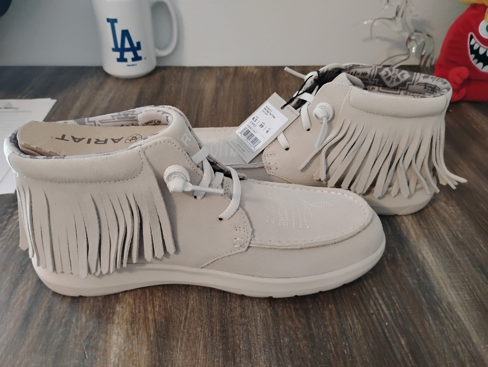 Ariat Hilo Womens Shoes Sz 8.5 Hilo High Top Moccasin Style Fringe Casual Shoes