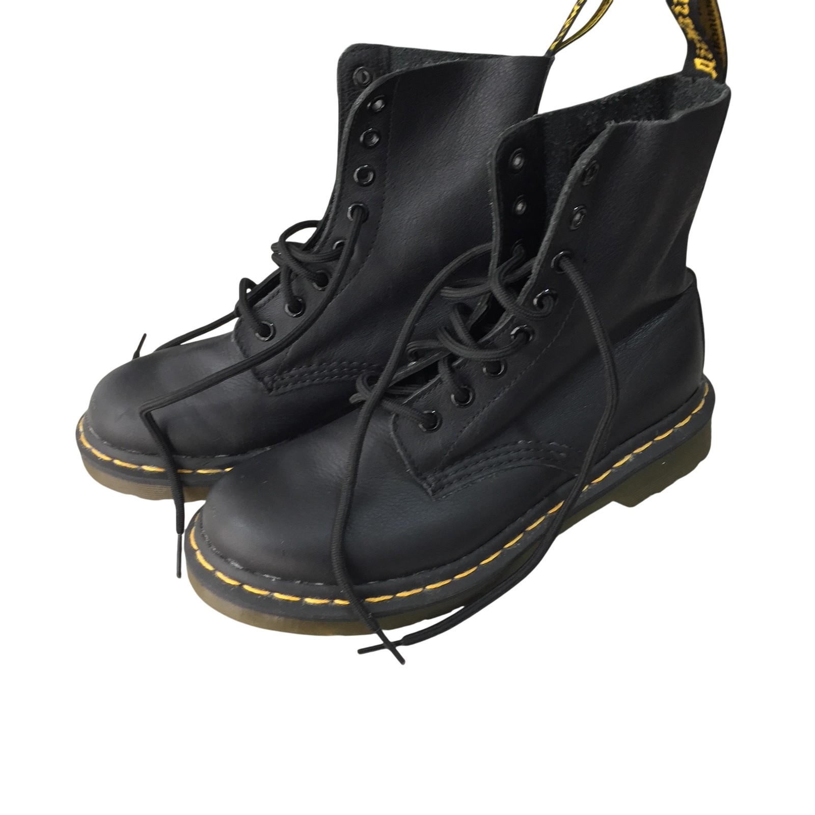 Dr. Martens Pascal Boots Womens AU 6 US 6 EU 37 Black Leather Combat Lace Up