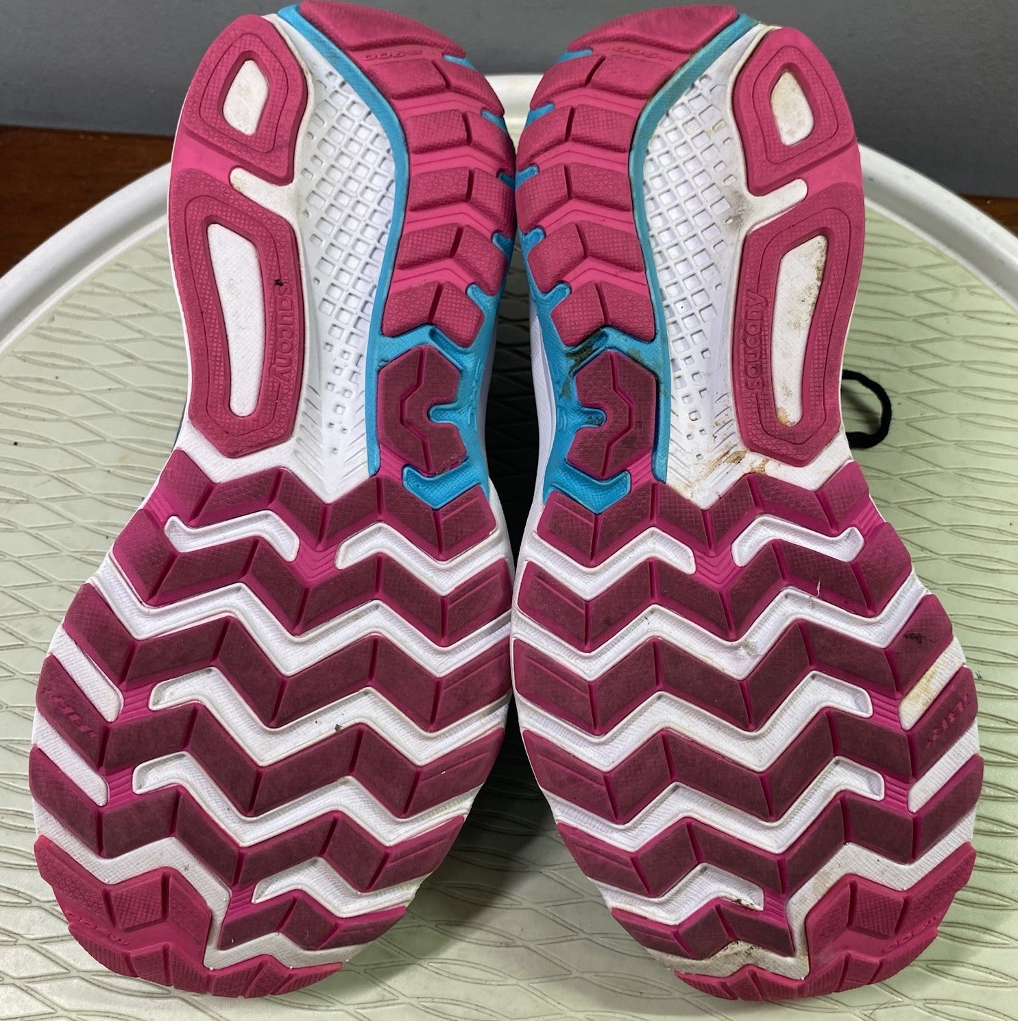 Saucony Everun Ride9 Womens Blue&Purple Running Sneakers 8mm Offset Sz.7