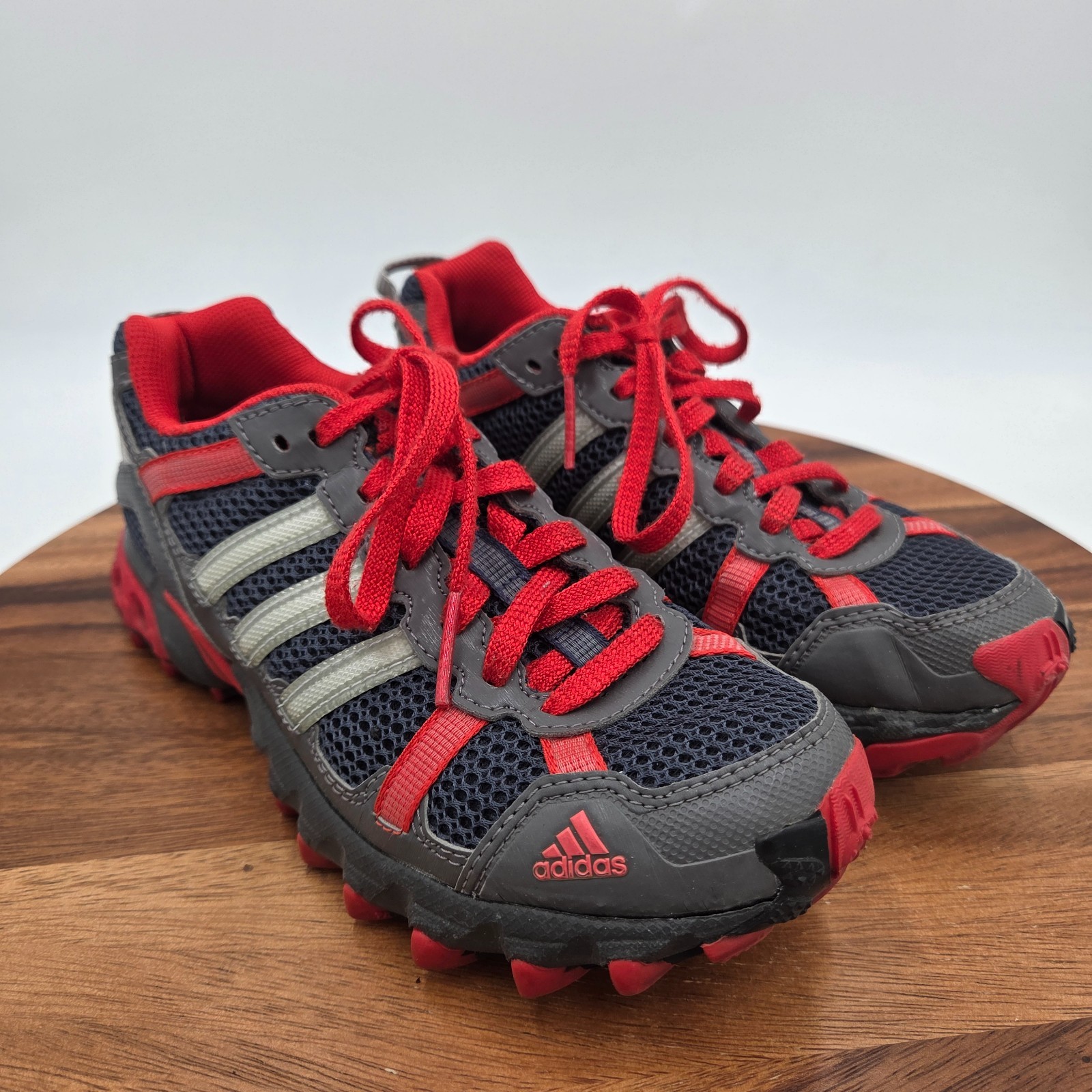 Size 6 Adidas Thrasher 1.1 Trail Wmns Running Shoes Blue-Red Athletic Sneakers