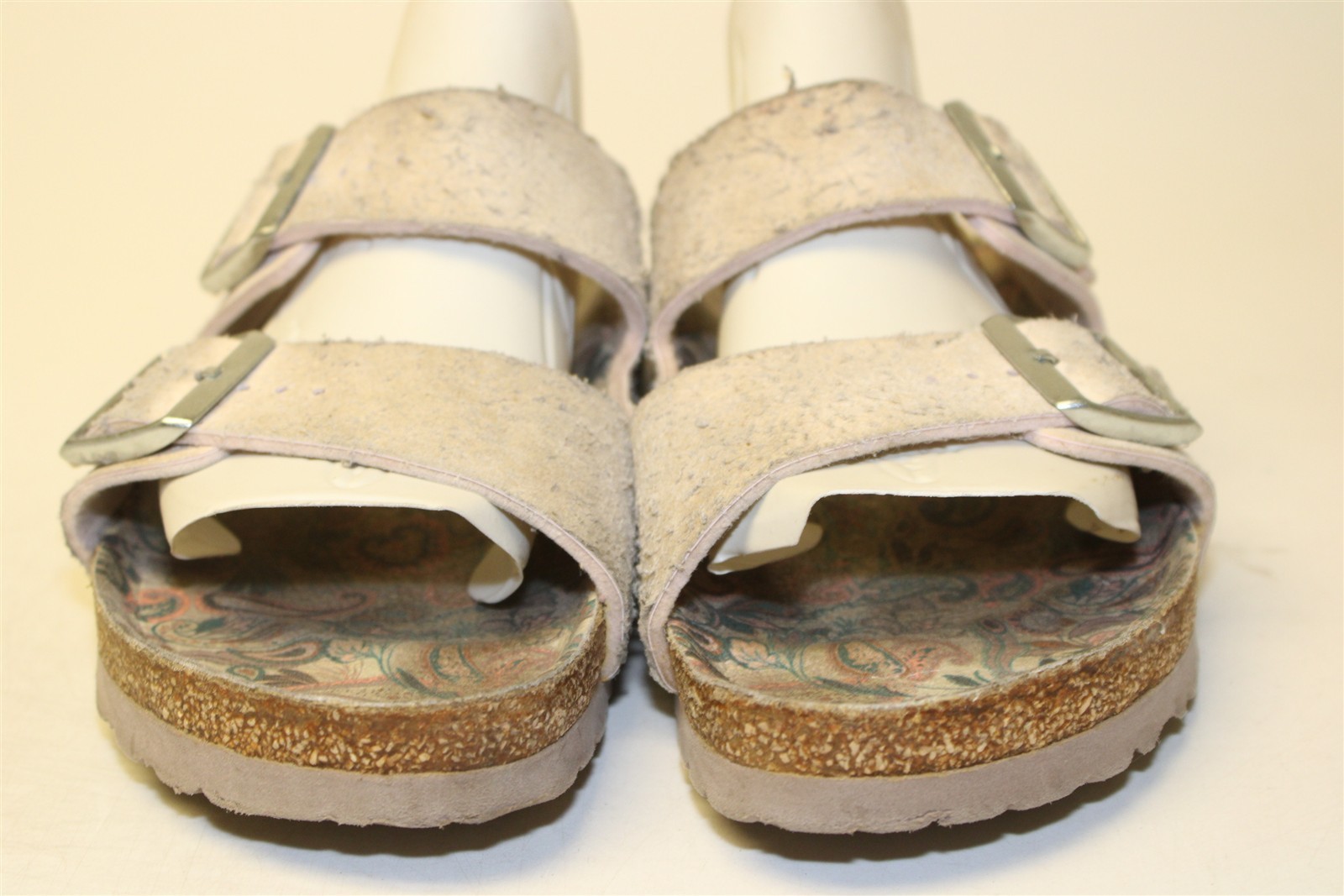 Birkenstock Women Size 9 N 40 Mens 7 Arizona Slide Ecru Vegan Germany Made Shoes