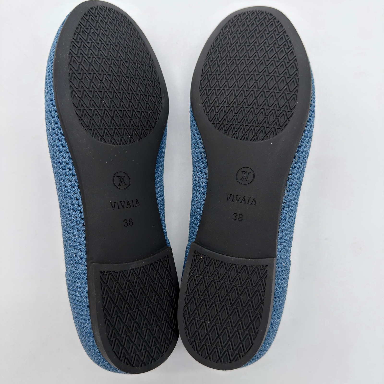 Vivaia Odette Old Money Bendable Perforated Round Toe Loafers Denim Blue 7-7.5