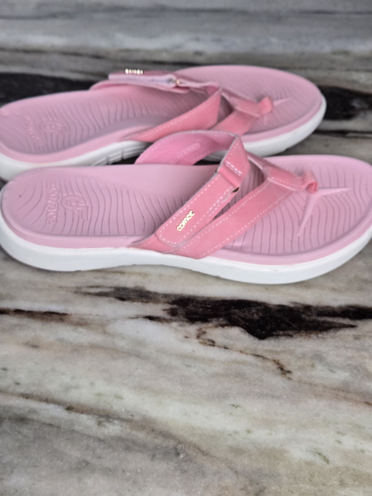 COFACE Flip Flops Thong Arch Support Beach Thong Pool Vacation Summer 41 US 10