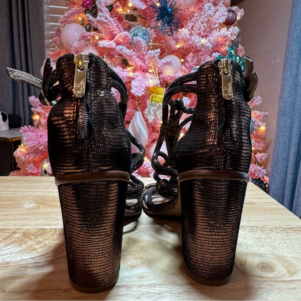 Sigerson Morrison Bronze Basma Sandal Heels