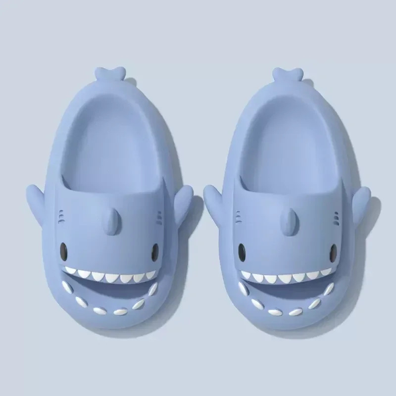 4cm Thick Sole Man Women Shark Slippers 2025 Summer Anti-skid Couple Indoor