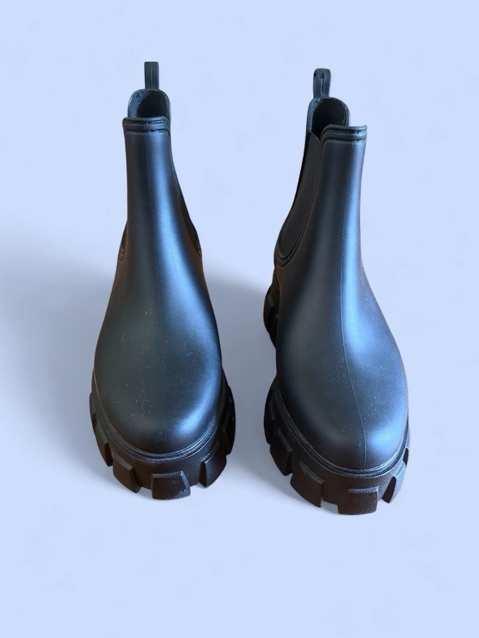 Jeffrey Campbell Rain Storm Matte Black Chunky Rain Boots Size 7