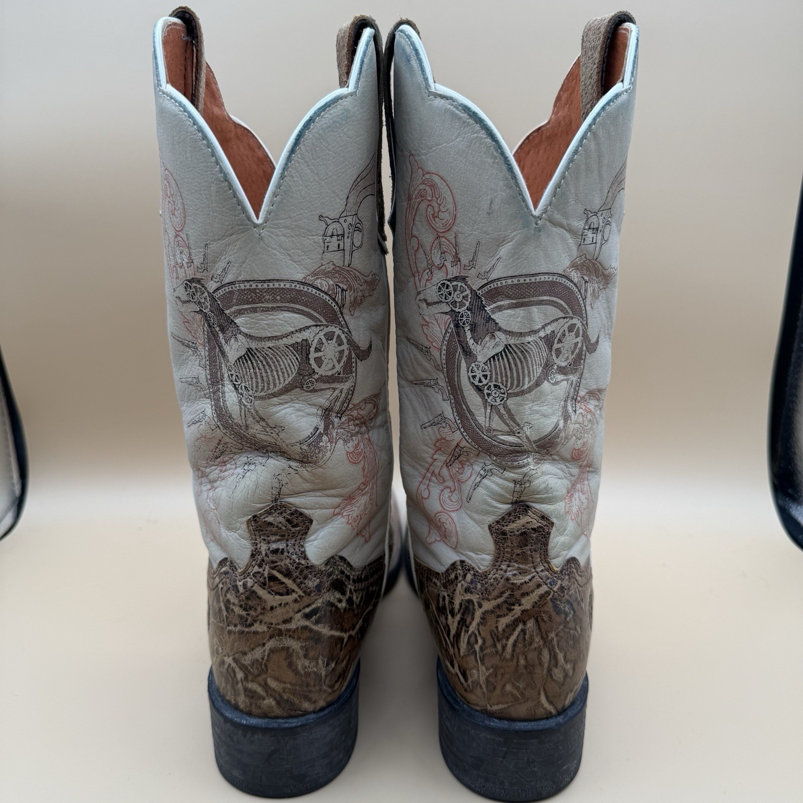 Ariat ATS Western Cowgirl Boots Womens 7.5B Brown Suede Square Toe Leather