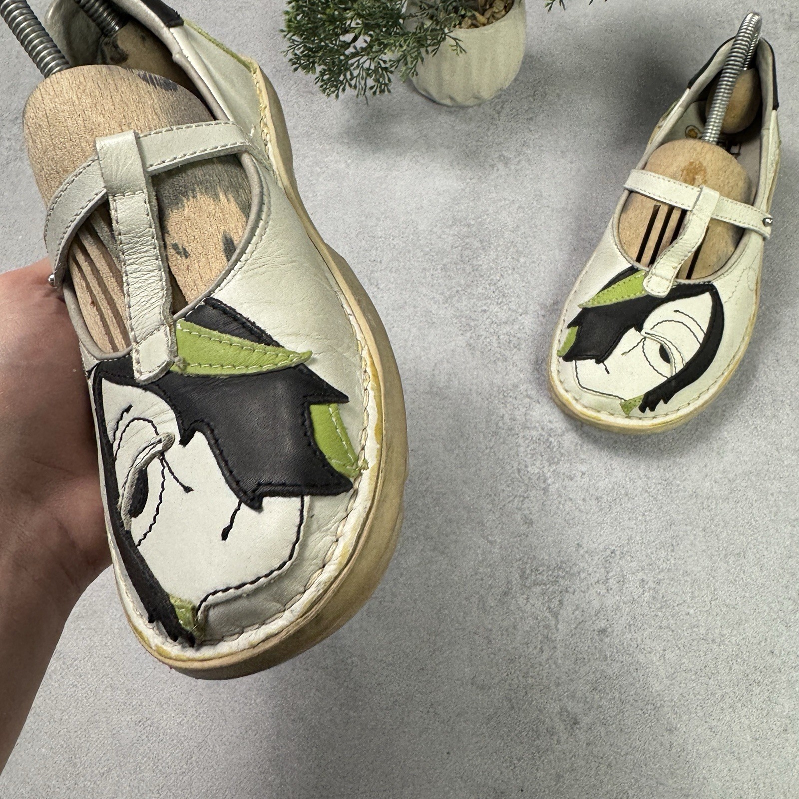 Vintage The Art Women Balerina Chuncky Shoes Flats Sandals EU 38 US 8