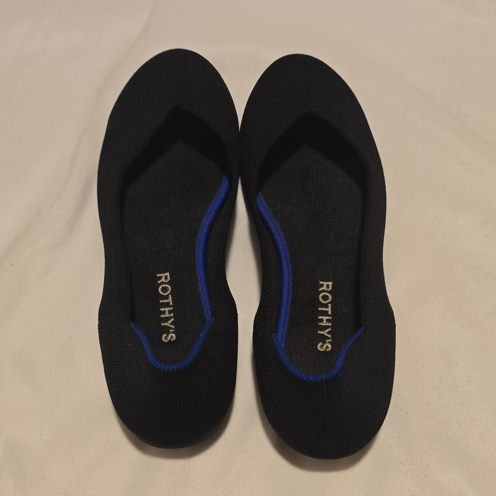Rothy’s Black Knit Ballet Flats Round Toe Slip On Comfort Women’s 9.5