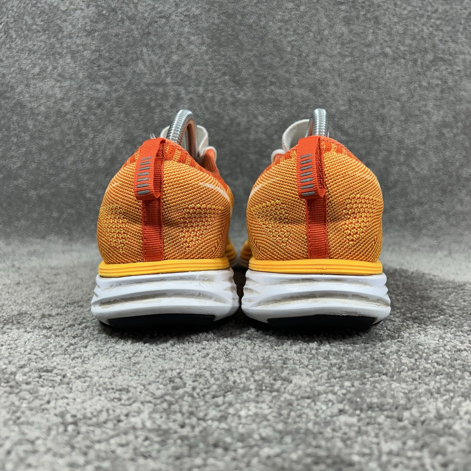Nike Flyknit Lunar 2 620658-101 Women’s Size 11 Orange Flame Running Shoes Used