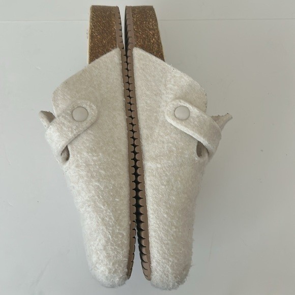 Zara Home Felt Lined Adjustable Buckle Mule Clog Sip On House Outdoor Slipper 36