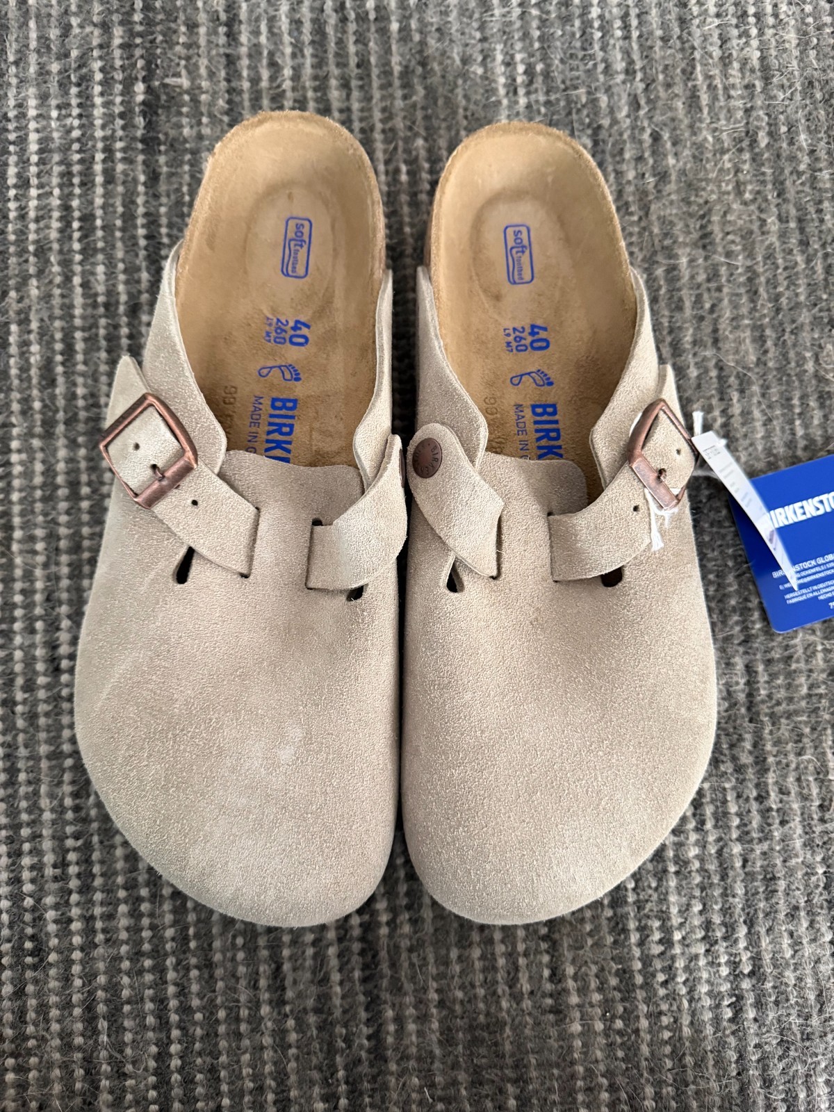 Birkenstock Boston Taupe 40 – US W 9-9.5 | Men 7-7.5 – New in Box